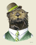Otter Art Print (8" x 10")-Ryan Berkley Illustration-Strange Ways