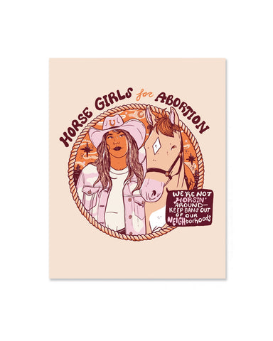 Horse Girls For Abortion Art Print (8" x 10")