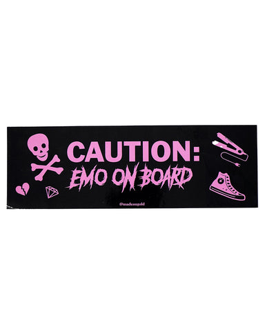 Emo On Board Bumper Sticker