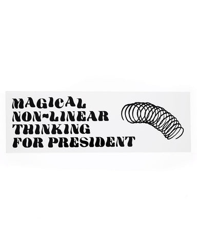 Magical Nonlinear Thinking Bumper Sticker