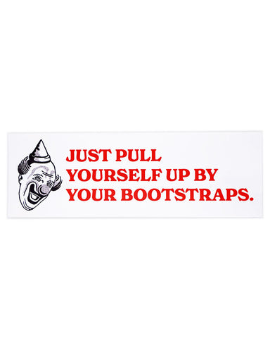 Bootstraps Clown Bumper Sticker