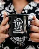 Overworked & Undercaffeinated Enamel Coffee Mug-Pyknic-Strange Ways