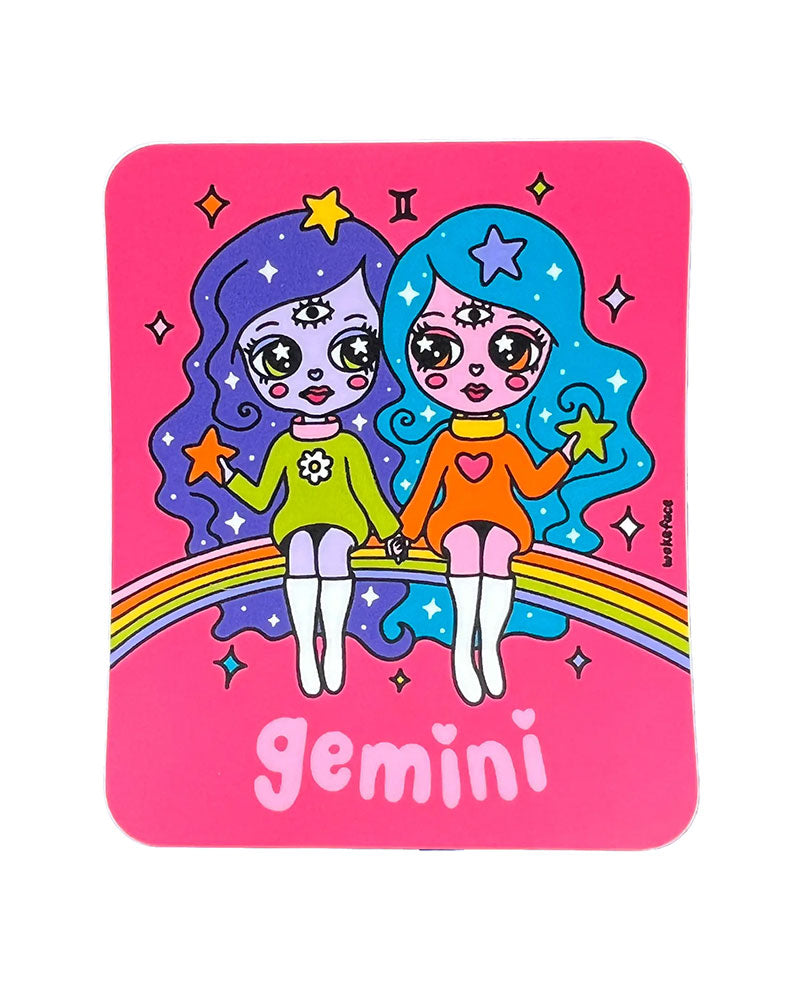 Gemini Wokeface Zodiac Sticker-Wokeface-Strange Ways