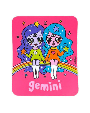 Gemini Wokeface Zodiac Sticker