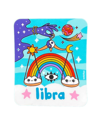 Libra Wokeface Zodiac Sticker