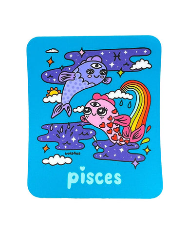 Pisces Wokeface Zodiac Sticker