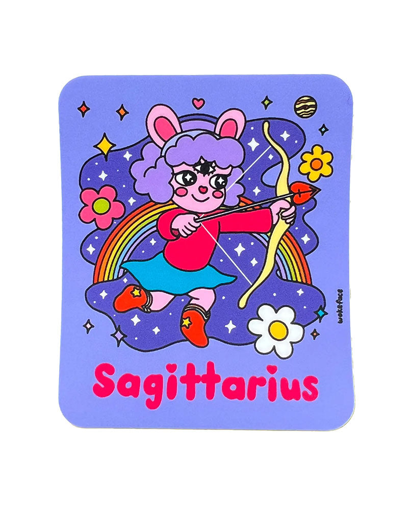 Sagittarius Wokeface Zodiac Sticker-Wokeface-Strange Ways