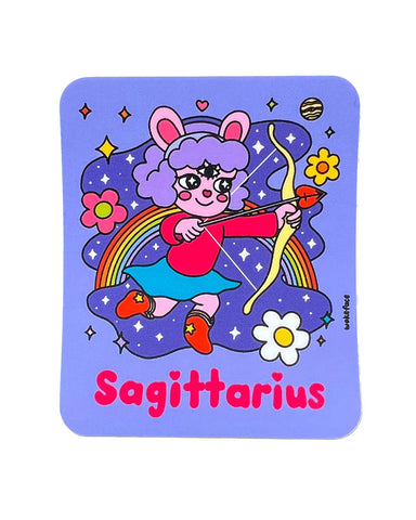 Sagittarius Wokeface Zodiac Sticker