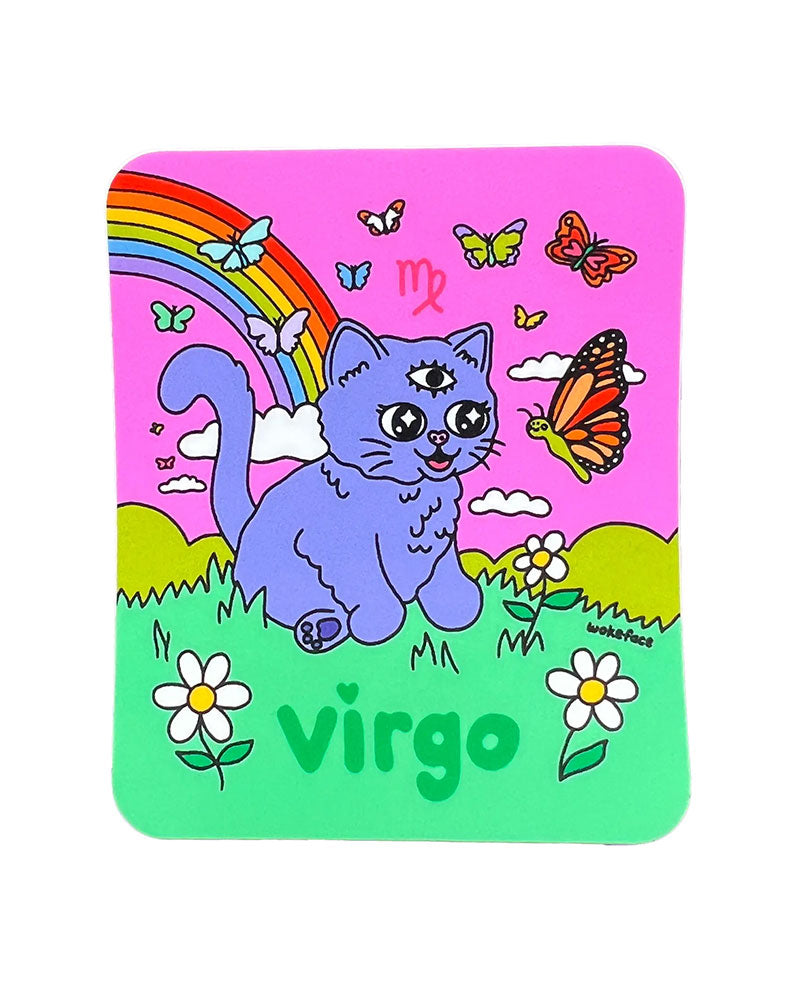 Virgo Wokeface Zodiac Sticker-Wokeface-Strange Ways