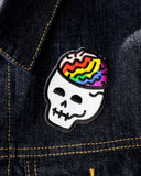 Queerie Brain Skull Patch - Rainbow-Bianca Designs-Strange Ways