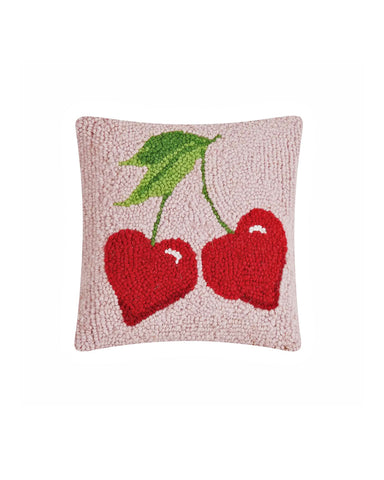 Cherries Hearts Hook Pillow