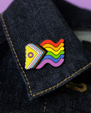 Intersex-Inclusive Squiggly Pride Flag Pin-Bianca Designs-Strange Ways