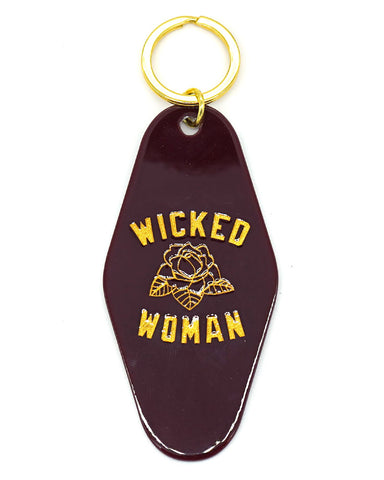 Wicked Woman Rose Keychain