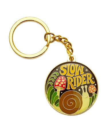 Slow Rider Snail Keychain