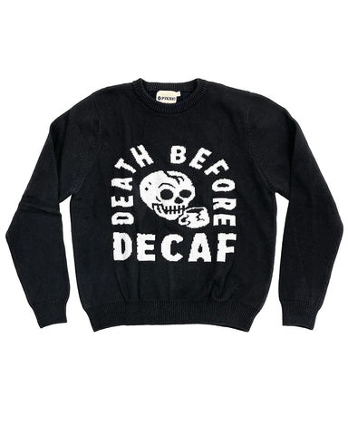 Death Before Decaf Coffee Knitted Sweater