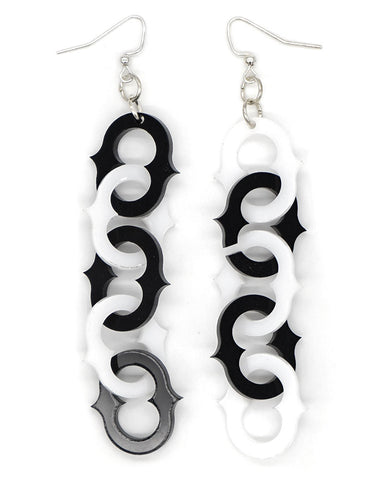 Checkered Chain Earrings