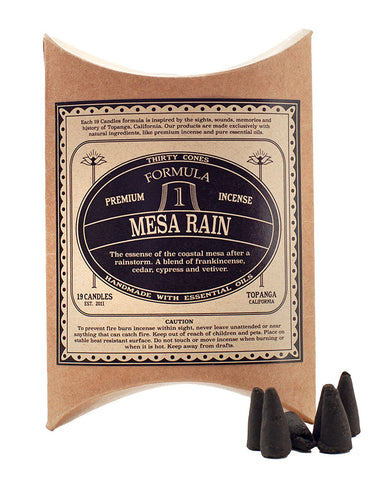 Mesa Rain Incense Cones (Pack of 30)