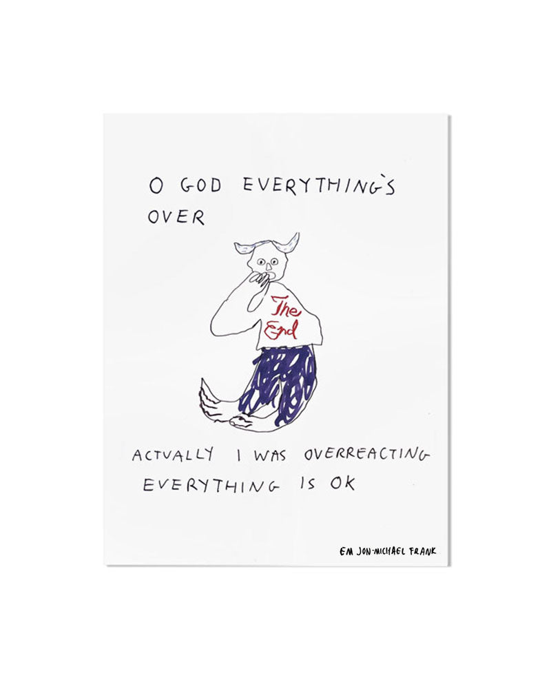 Overreacting Art Print (8" x 10")-Em Jon-Michael Frank-Strange Ways