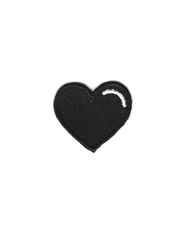 Black Heart Mini Sticker Patch