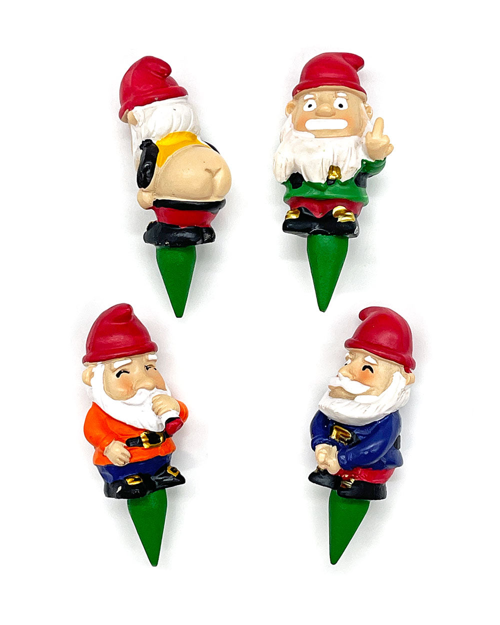 mini plant pot naughty gnomes Naughty Gnomes Potted Plant Markers (Set of 4)