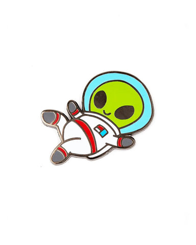 Astronaut Alien Pin