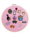 Pin Collection Holder Hoop w/ Stand - Pink-Real Sic-Strange Ways