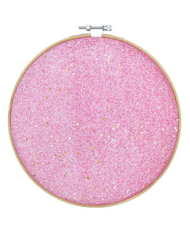 Pin Collection Holder Hoop w/ Stand - Pink