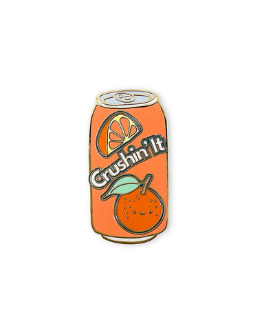 Crushin' It Orange Soda Can Pin