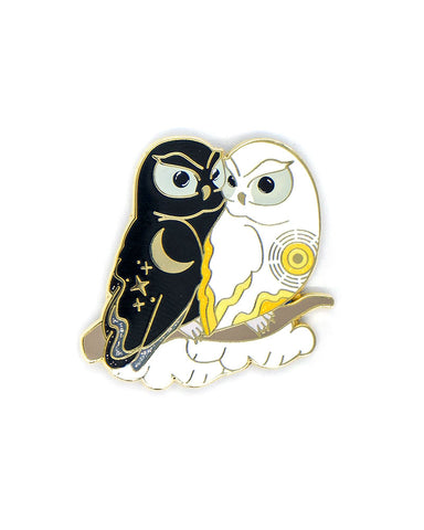 Day & Night Owls Pin