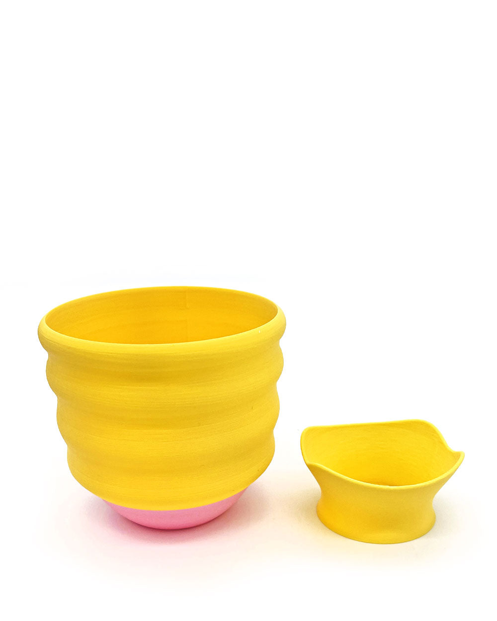 yellow plastic planter Wiggle Planter Pot