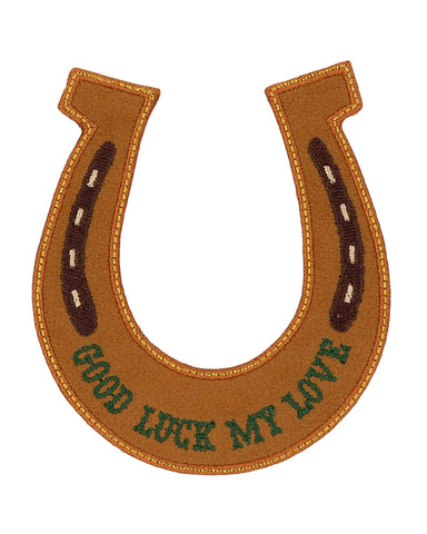 Good Luck My Love Horseshoe Patch