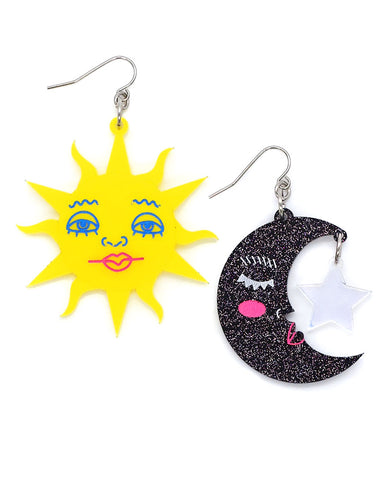 Sun & Moon Astrology Handmade Acrylic Earrings