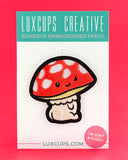 Chubby Mushroom Fuzzy Sticky Patch-LuxCups Creative-Strange Ways