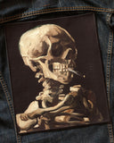 Head Of A Skeleton With A Burning Cigarette Large Back Patch-Inner Decay-Strange Ways