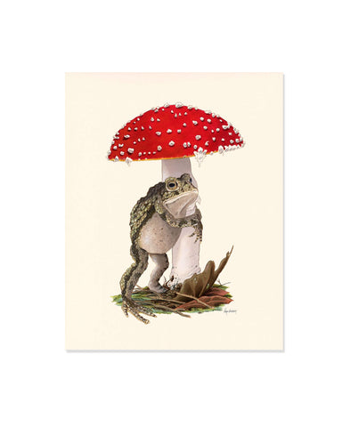 Embrace This Place Frog & Mushroom Art Print (8" x 10")