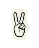 Peace Hand Chainstitch Patch - White-Lucky Horse Press-Strange Ways