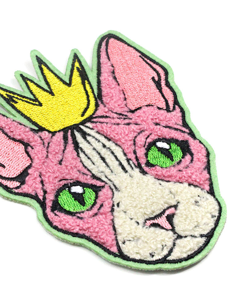 New Colorway! ROYAL CAT Chenille Iron-On Patch!