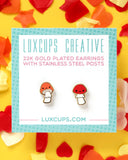 Mushroom Friends Earrings-LuxCups Creative-Strange Ways