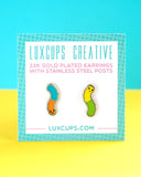 Gummy Worm Earrings-LuxCups Creative-Strange Ways