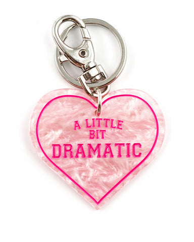 A Little Bit Dramatic Heart Keychain