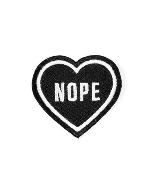 Nope Heart Patch - Black-These Are Things-Strange Ways