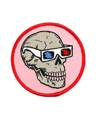 Skull With 3D Glasses Patch