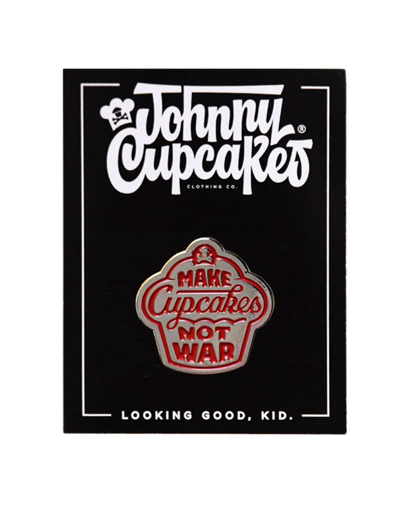 Make Cupcakes Not War Pin