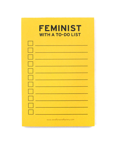 Feminist To-Do List Notepad