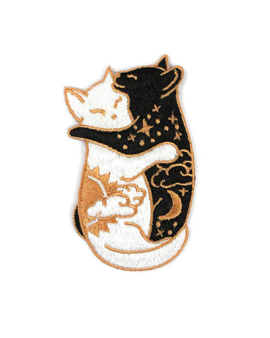 Day & Night Hugging Cats Patch