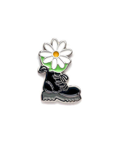 Leather Boot Daisy Pin