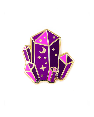 Purple Night Crystal Pin