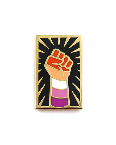 Lesbian Resist Fist Pin