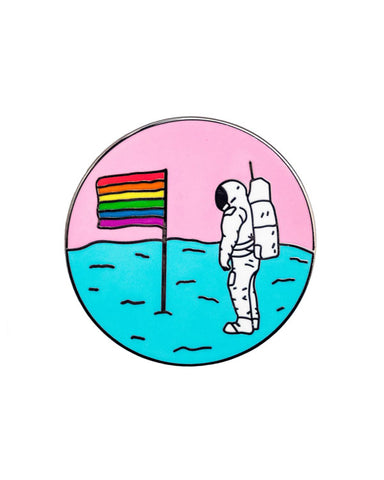 Queer Moon Astronaut Pin