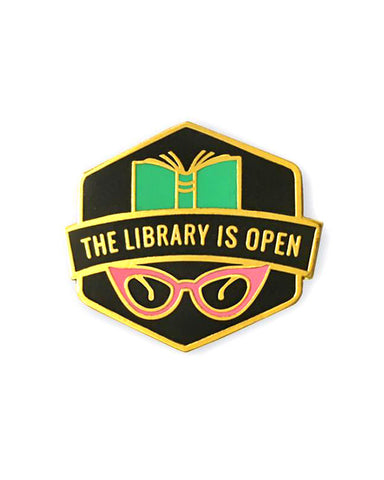 The Library Is Open Pin